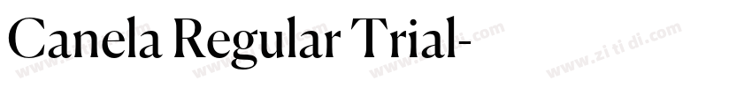 Canela Regular Trial字体转换